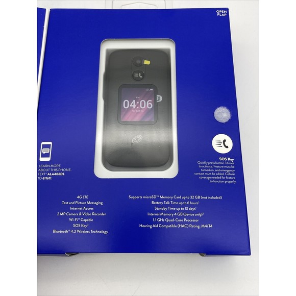 Tracfone Alcatel MY FLIP 2 (A406DL) Prepaid Flip Phone T9 - - Picture 7 of 8